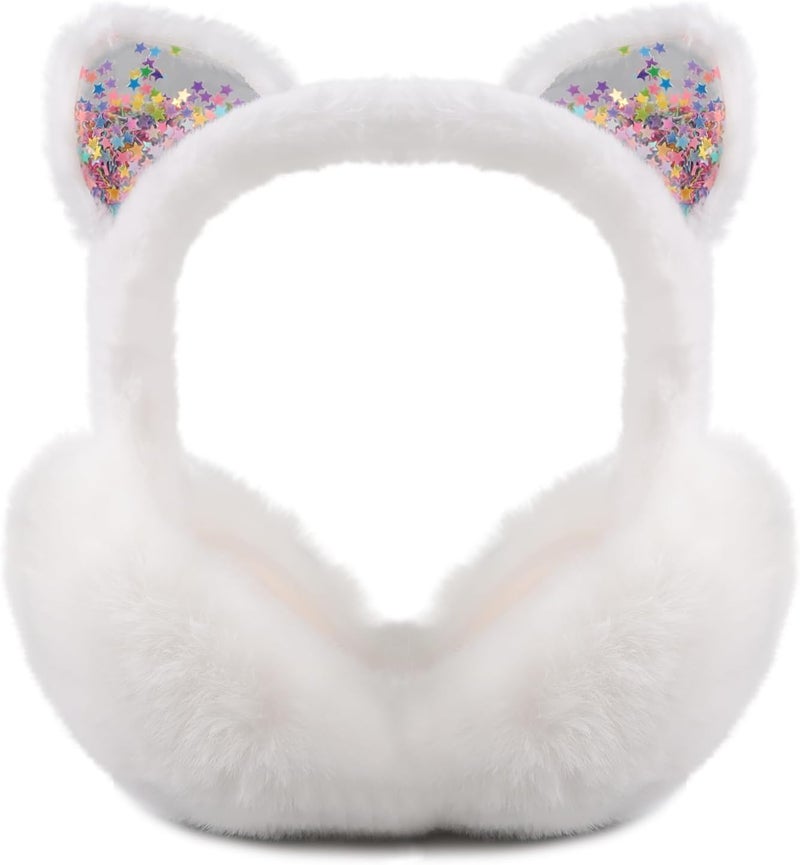 Pesaat Fluffy Ear Muff for Women Plush Earmuffs Kids Winter Earmuffs Girls Boys Cold Weather Ear Warmer - Image 1